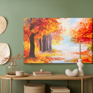 Peinture sur toile Paysage Forestier Aux Couleurs De L'automne – Image 5