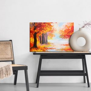 Peinture sur toile Paysage Forestier Aux Couleurs De L'automne – Image 6