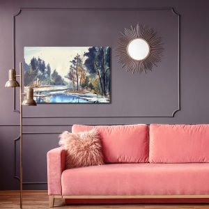 Peinture sur toile Un Paysage D'hiver Comme Peint – Image 4