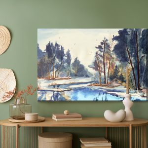 Peinture sur toile Un Paysage D'hiver Comme Peint – Image 5