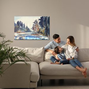 Peinture sur toile Un Paysage D'hiver Comme Peint – Image 7