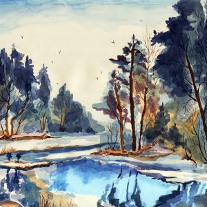 Peinture sur toile Un Paysage D'hiver Comme Peint – Image 1
