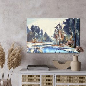 Peinture sur toile Un Paysage D'hiver Comme Peint – Image 3