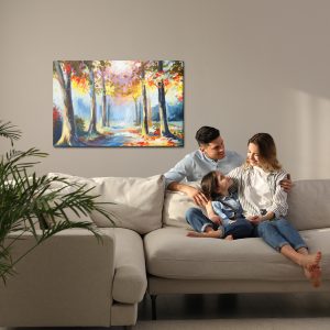Peinture sur toile Paysage Forestier Coloré – Image 7