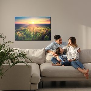 Peinture sur toile Coucher De Soleil Sur Les Collines Forestières – Image 7