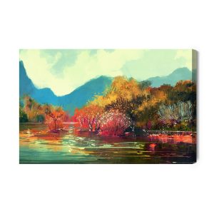 Peinture sur toile Paysage D'automne Comme Peint – Image 2