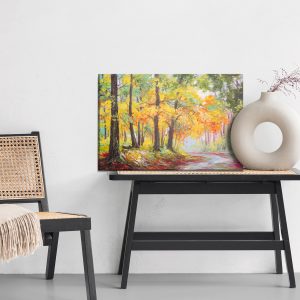 Peinture sur toile Chemin Dans La Forêt 3D D'automne – Image 6