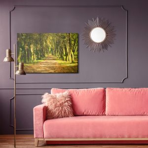 Peinture sur toile Un Chemin Au Milieu De La Forêt – Image 4