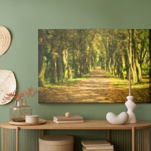 Peinture sur toile Un Chemin Au Milieu De La Forêt – Image 5