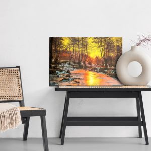 Peinture sur toile Coucher De Soleil Dans La Forêt – Image 6