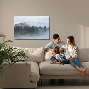 Peinture sur toile Arbres Enveloppés De Brouillard – Image 7