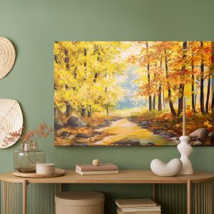 Peinture sur toile Rochers Dans La Forêt D'automne – Image 5