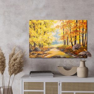 Peinture sur toile Rochers Dans La Forêt D'automne – Image 3
