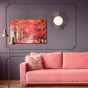 Peinture sur toile Forêt D'automne Aux Couleurs Chaudes – Image 4