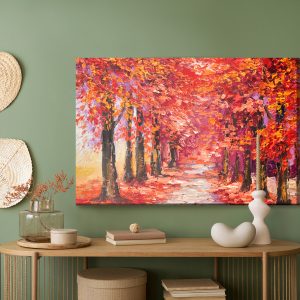 Peinture sur toile Forêt D'automne Aux Couleurs Chaudes – Image 5