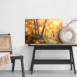 Peinture sur toile Forêt D'automne Près De La Rivière – Image 6