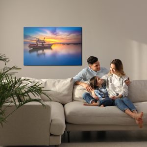 Peinture sur toile Bateau Au Coucher Du Soleil – Image 7