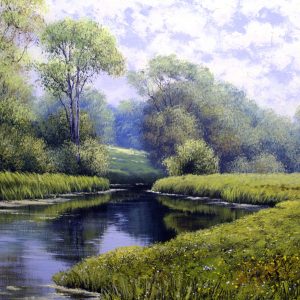 Peinture sur toile Rivière Dans La Forêt – Image 1