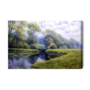 Peinture sur toile Rivière Dans La Forêt – Image 2