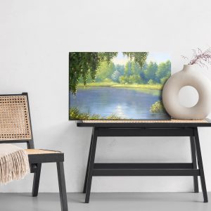 Peinture sur toile Une Forêt Surplombant La Rivière – Image 6