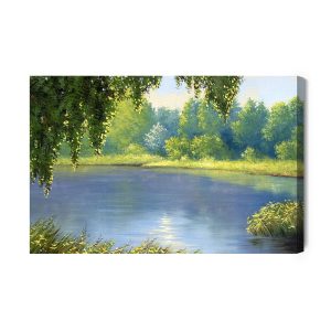Peinture sur toile Une Forêt Surplombant La Rivière – Image 2