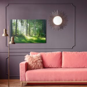 Peinture sur toile Le Soleil Pointe Dans La Forêt – Image 4