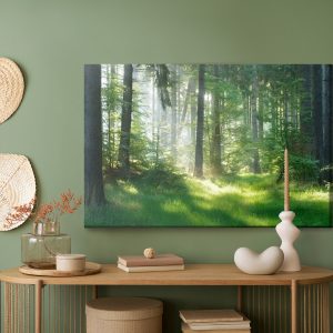 Peinture sur toile Le Soleil Pointe Dans La Forêt – Image 5