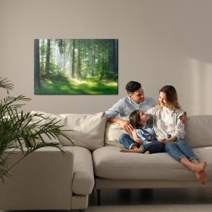 Peinture sur toile Le Soleil Pointe Dans La Forêt – Image 7