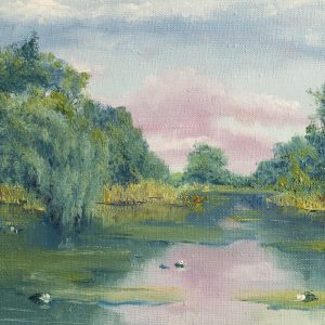 Peinture sur toile Forêt Au Fil De L'eau – Image 1