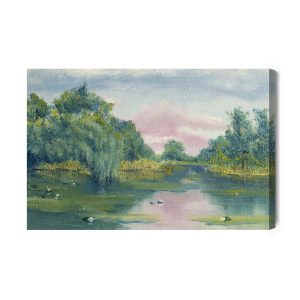 Peinture sur toile Forêt Au Fil De L'eau – Image 2