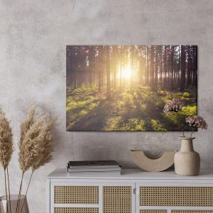 Peinture sur toile Les Rayons Du Soleil Dans La Forêt – Image 3