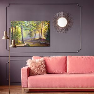 Peinture sur toile Rivière Dans La Forêt D'été – Image 4
