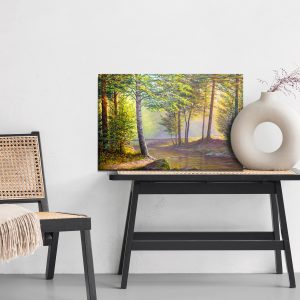 Peinture sur toile Rivière Dans La Forêt D'été – Image 6
