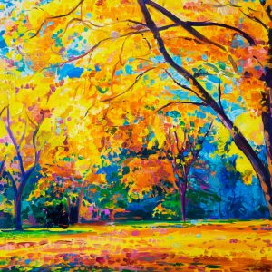 Peinture sur toile Paysage De Forêt D'automne – Image 1