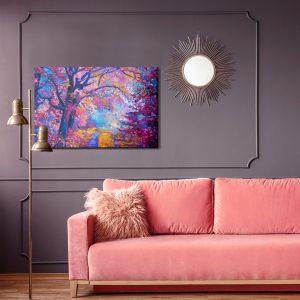 Peinture sur toile Un Chemin Dans Une Forêt Colorée – Image 4