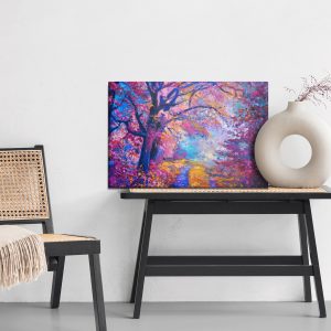 Peinture sur toile Un Chemin Dans Une Forêt Colorée – Image 6