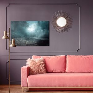 Peinture sur toile Rivière Dans Une Forêt Brumeuse – Image 4