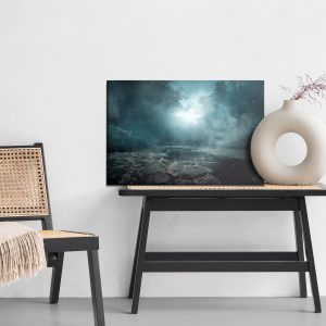 Peinture sur toile Rivière Dans Une Forêt Brumeuse – Image 6