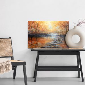 Peinture sur toile Rivière Dans La Forêt D'automne – Image 6