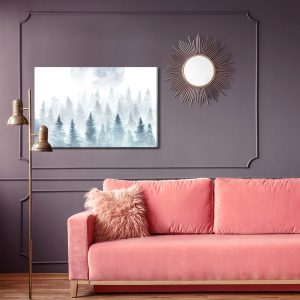 Peinture sur toile La Lune Au-Dessus De La Forêt Brumeuse – Image 4