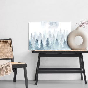 Peinture sur toile La Lune Au-Dessus De La Forêt Brumeuse – Image 6