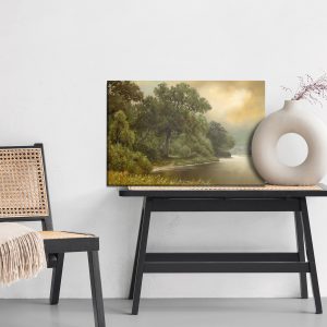 Peinture sur toile Paysage Forestier Avec Une Rivière – Image 6