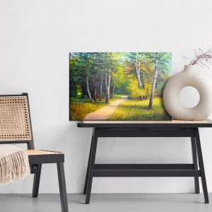 Peinture sur toile Chemin Dans Une Forêt De Bouleaux – Image 6