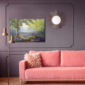 Peinture sur toile Chemin Dans La Forêt De Printemps – Image 4