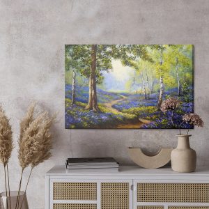 Peinture sur toile Chemin Dans La Forêt De Printemps – Image 3