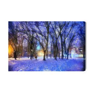 Peinture sur toile Hiver Dans Le Parc – Image 2