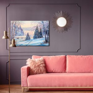 Peinture sur toile Paysage De Forêt D'hiver – Image 4