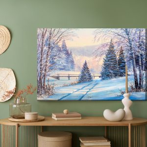 Peinture sur toile Paysage De Forêt D'hiver – Image 5