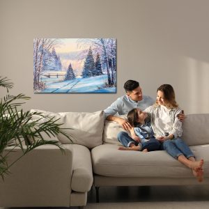 Peinture sur toile Paysage De Forêt D'hiver – Image 7