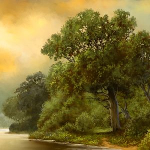 Peinture sur toile Journée Nuageuse Dans Les Bois – Image 1
